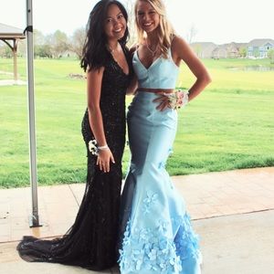 Sherri Hill Black Beaded Prom Dress